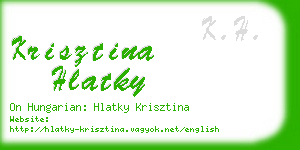 krisztina hlatky business card